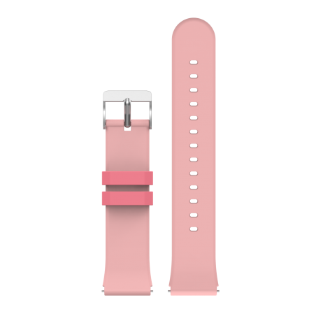 Pink silicone strap 19mm...