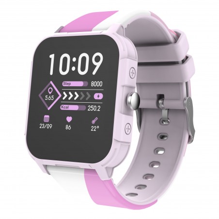 White/purple silicone strap...