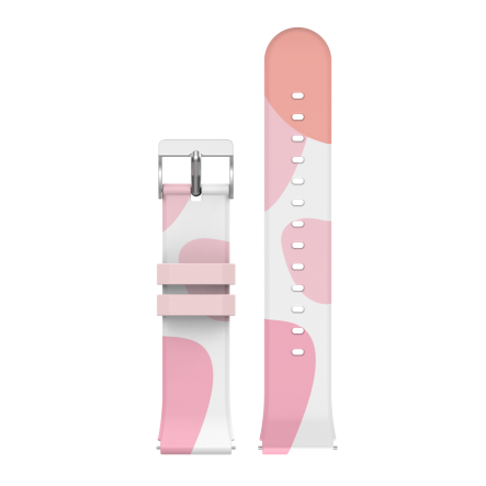 White/pink silicone strap...