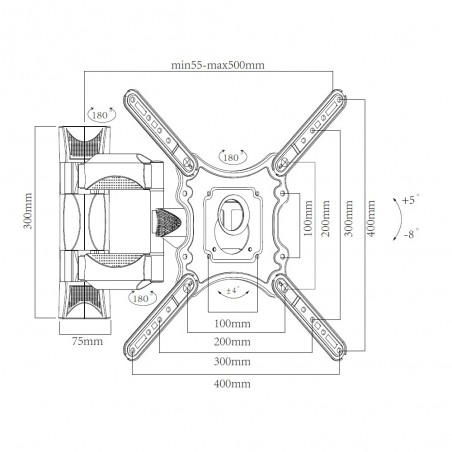 Full motion TV wall mount...